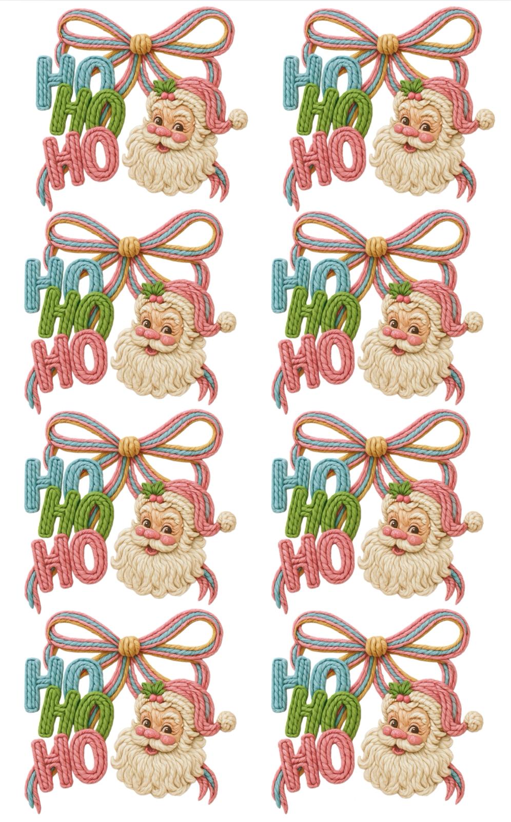 Ho Ho HO Tejido de Navidad