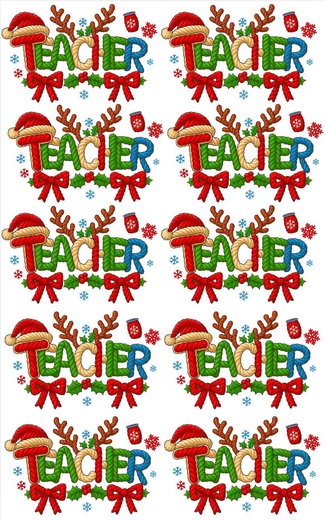 Teacher Tejido de Navidad