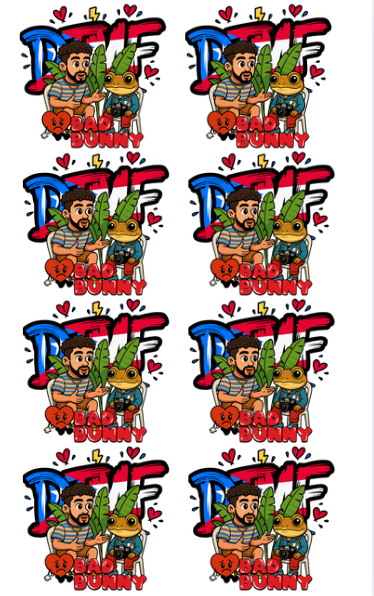 BADBUNNY GANG SHEET