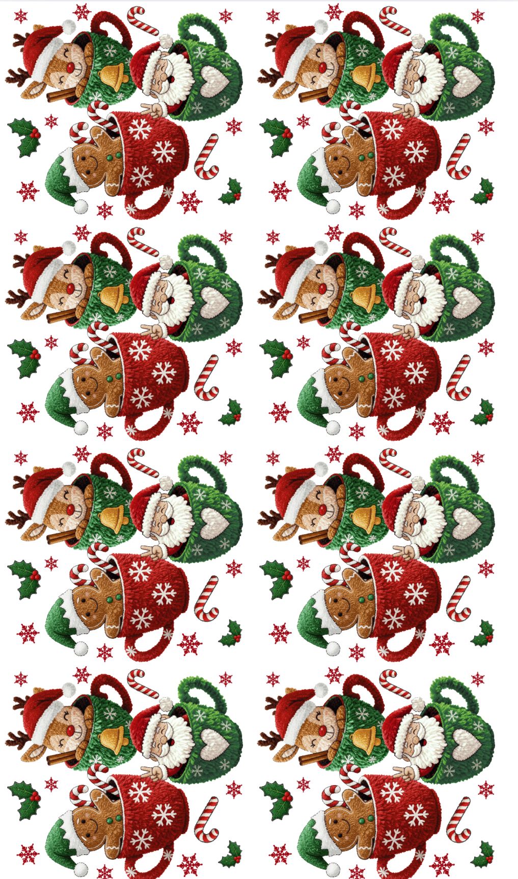 Tazas Tejido de Navidad