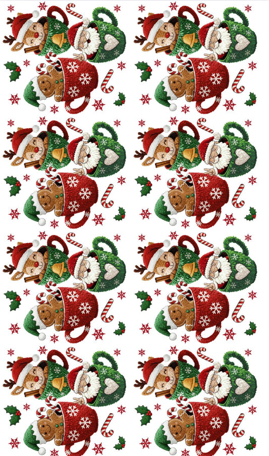 Tazas Tejido de Navidad