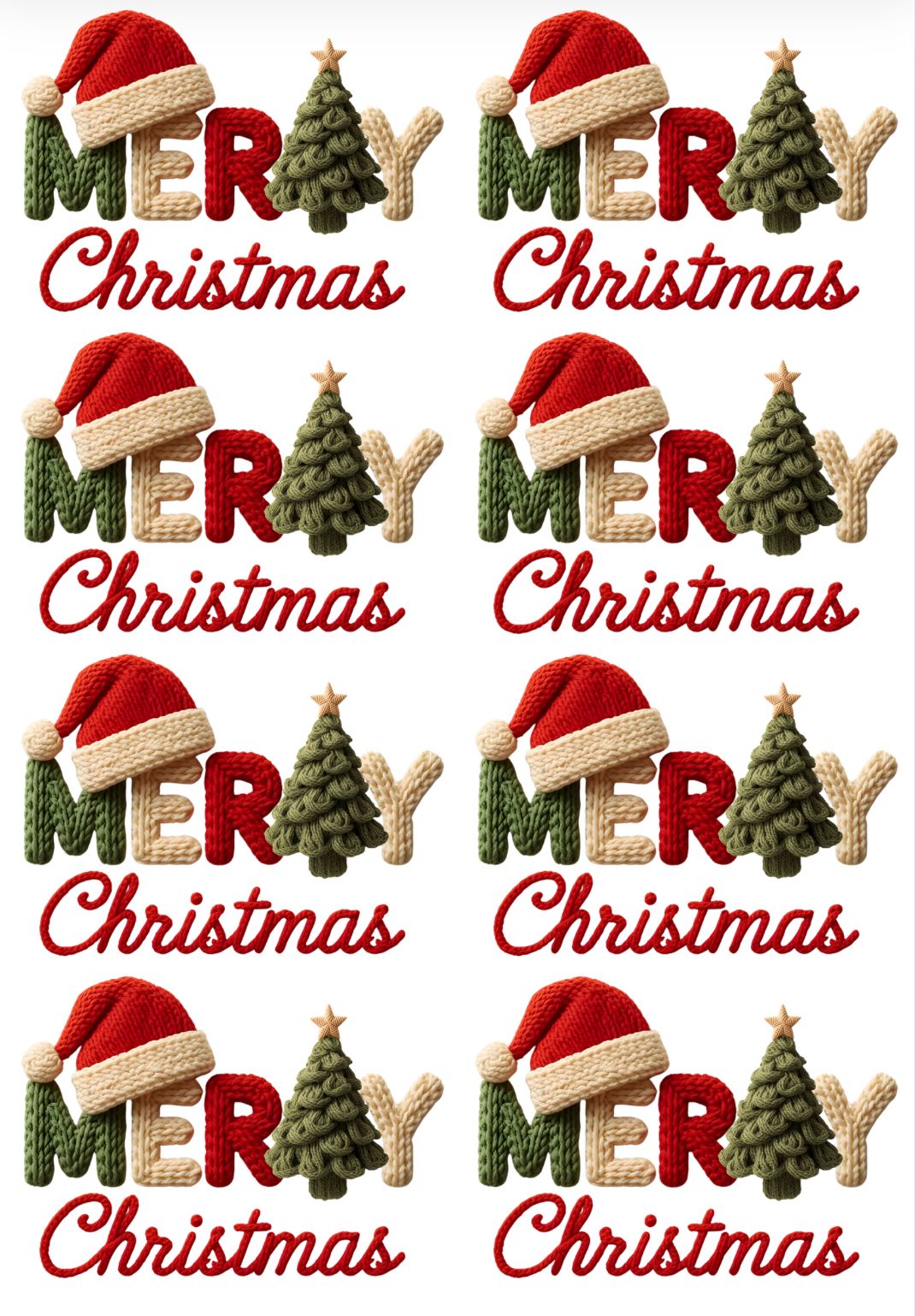 Merry 2 Tejido de Navidad