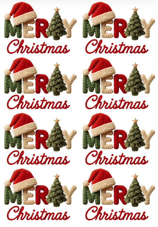 Merry 2 Tejido de Navidad