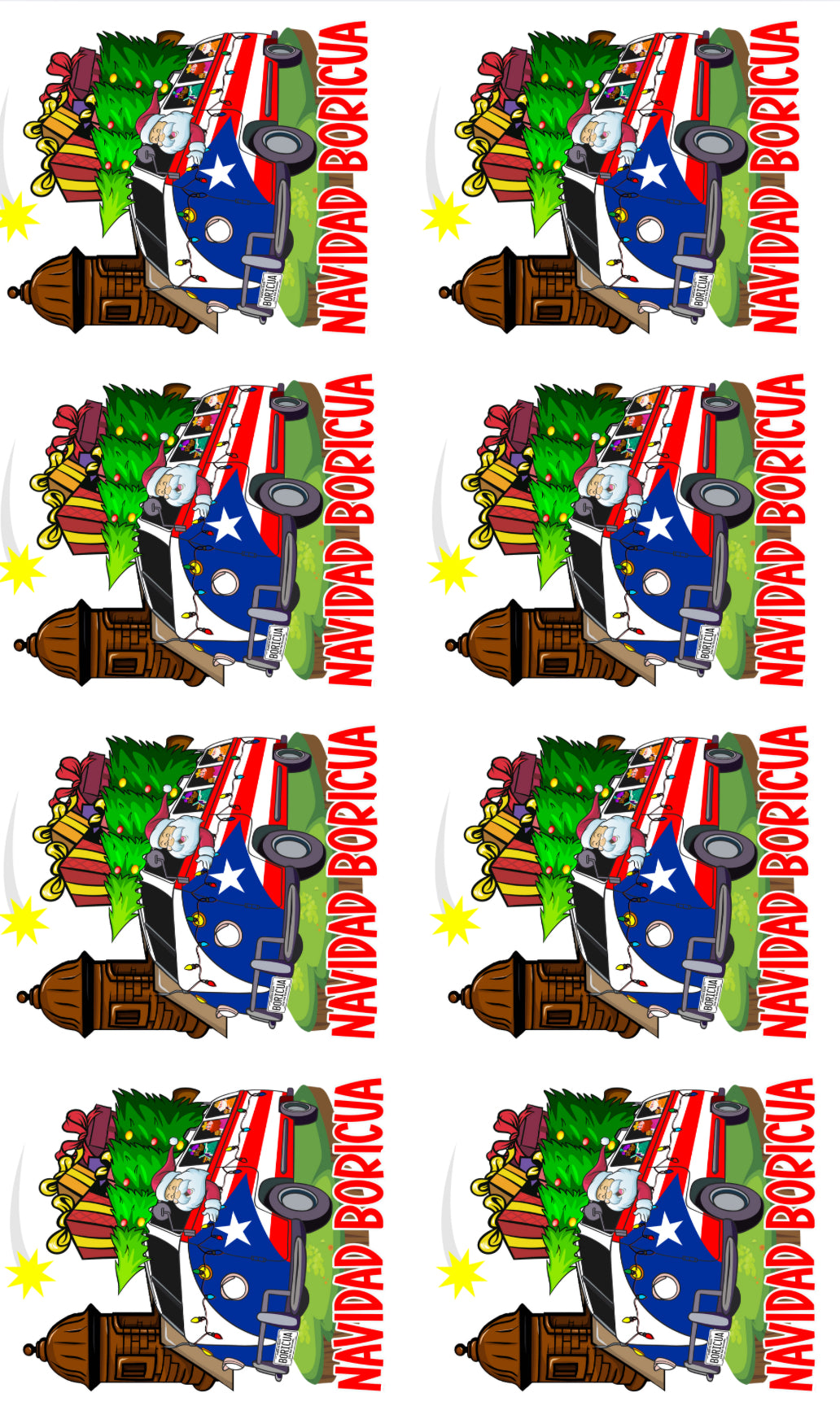 Navidad Boricua Gang Sheet