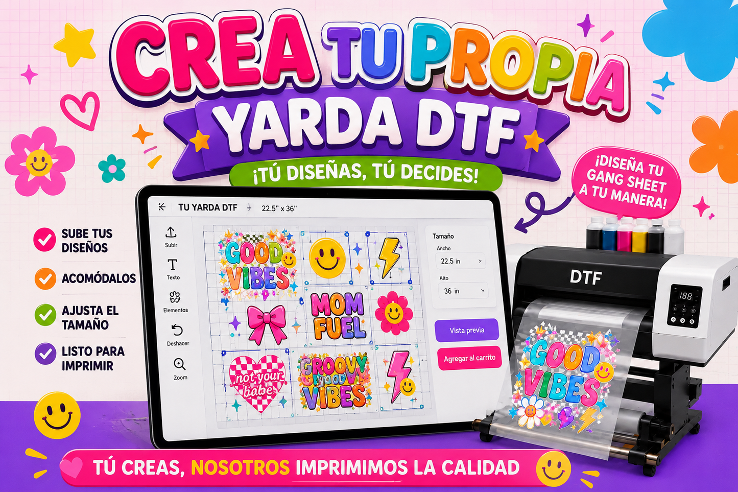 Crea tu propia Yarda DTF